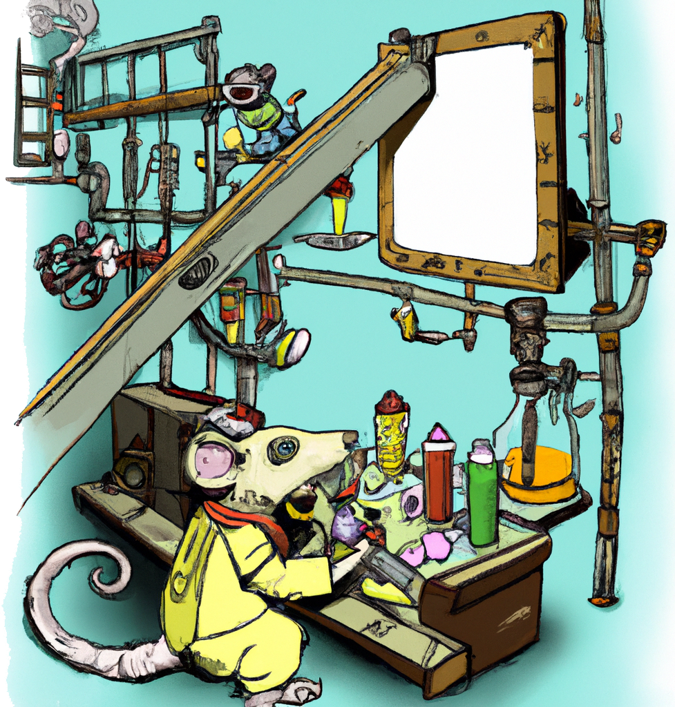 nicodemus the rat looking at a rube goldberg style machine representing test prep for the bcba exam