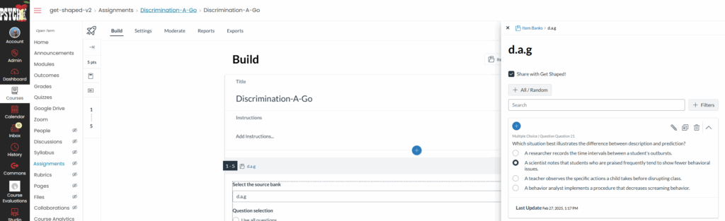 Go Phase Example - Discrimination Condition